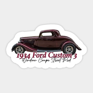 1934 Ford Custom 3 Window Coupe Street Rod Sticker